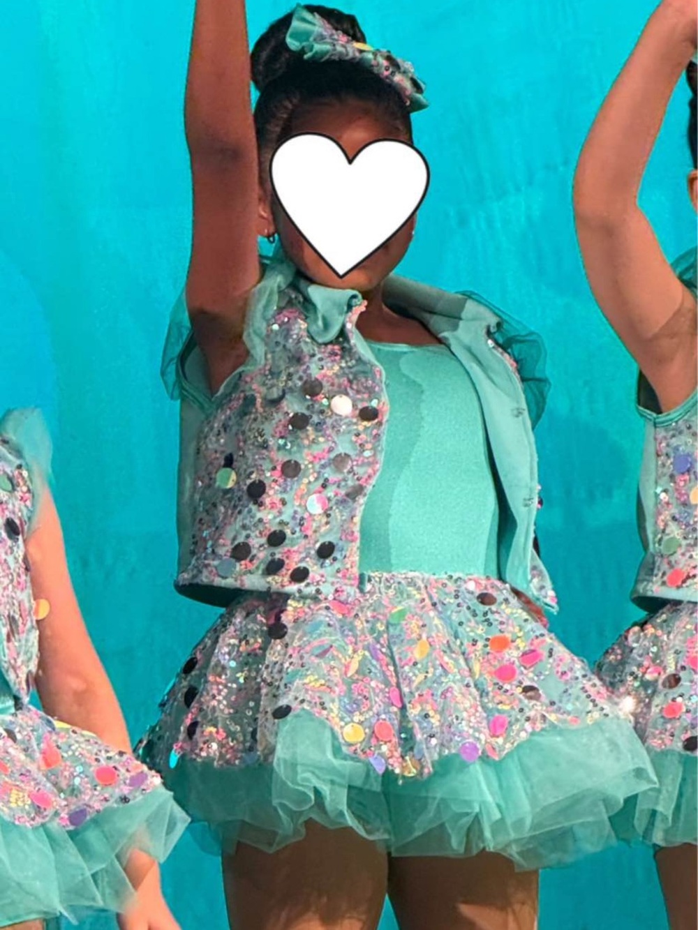 Sparkle Teal Sequin Tutu Dress for Girls